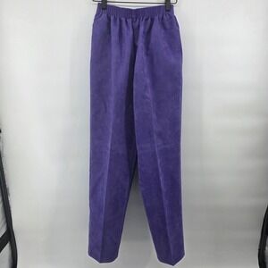 BonWorth Velour Vintage Women's XS Purple Elastic Waist Corduroy Pants